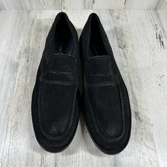 Kenneth Cole New York Black Leather Slip‎ On Flat Loafers #1382 main image 6